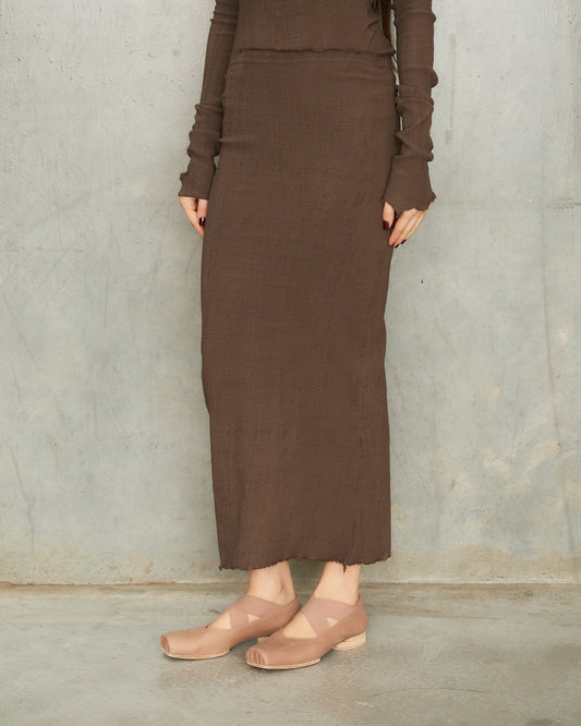 Buffle Long Stretch Skirt
