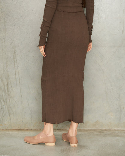 Buffle Long Stretch Skirt