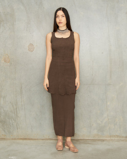 Buffle Long Stretch Skirt