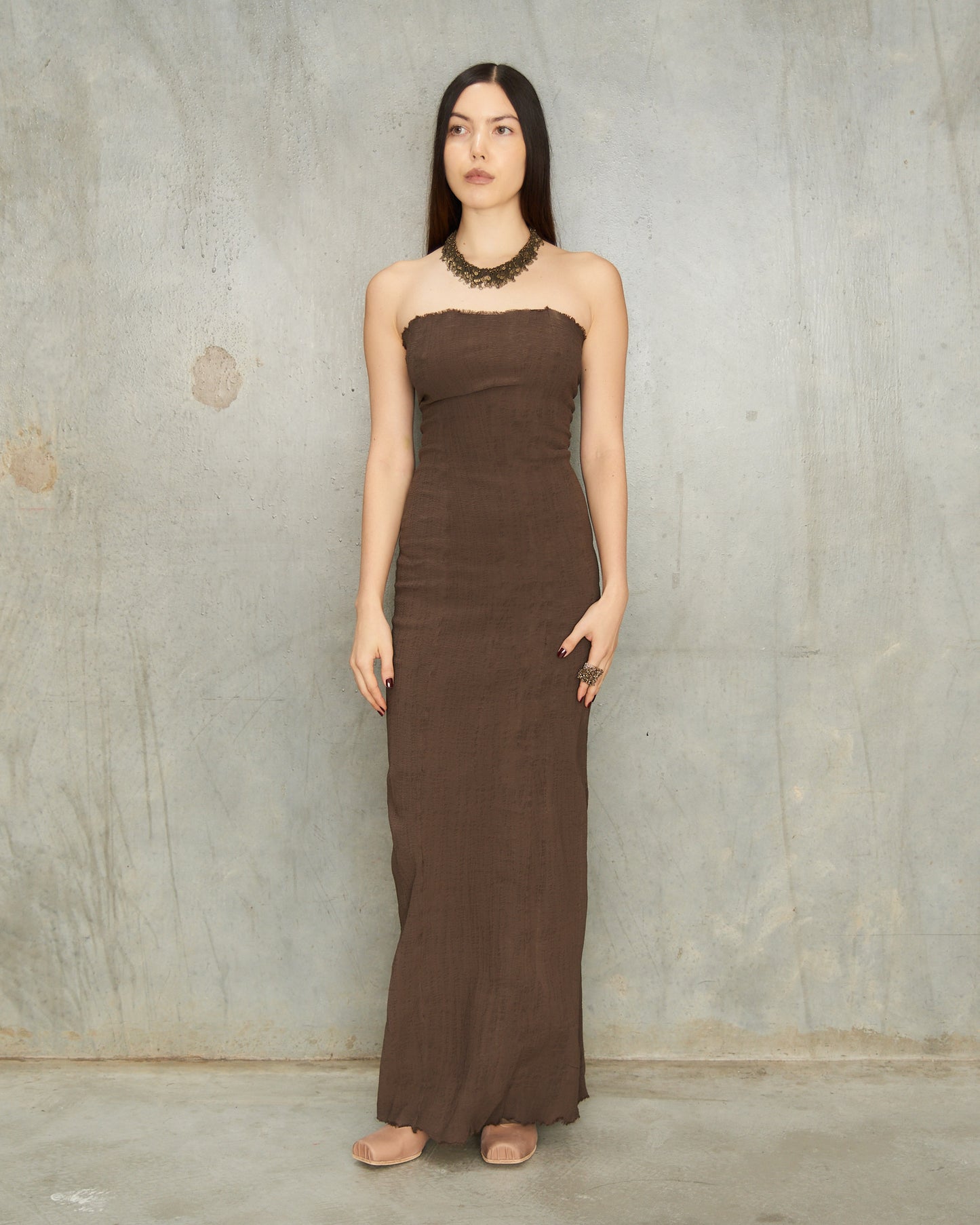 Buffle Strapless Stretch Dress