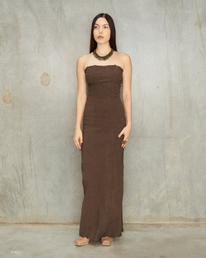 Buffle Strapless Stretch Dress