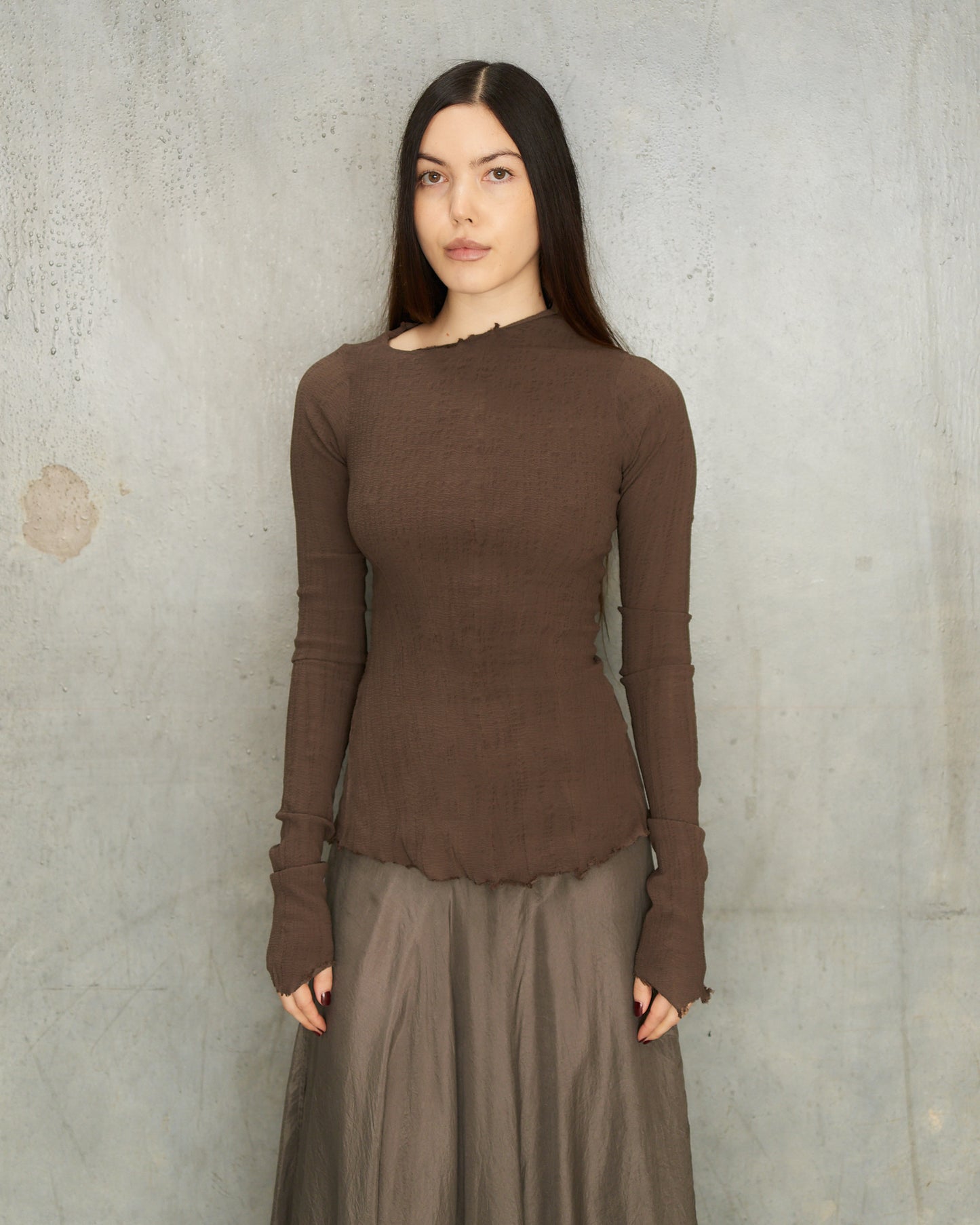 Buffle Stretch Long Sleeve Top