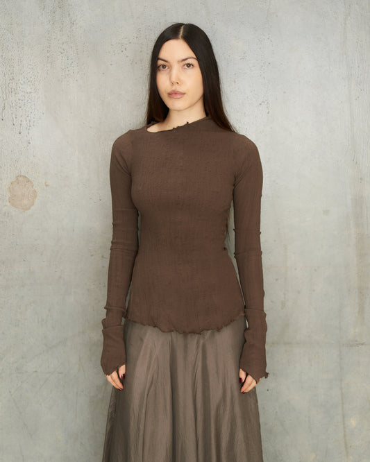 Buffle Stretch Long Sleeve Top