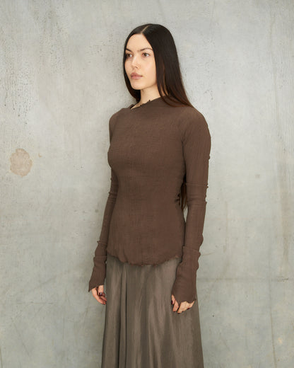 Buffle Stretch Long Sleeve Top