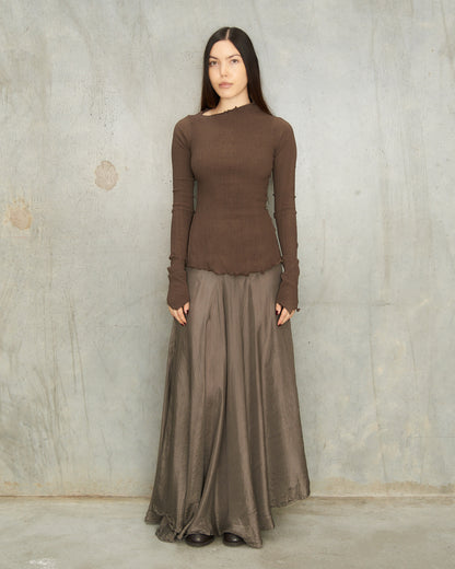 Buffle Stretch Long Sleeve Top