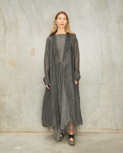 Dusty Grey Dry Silk Coat