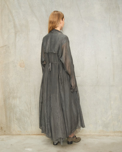 Dusty Grey Dry Silk Coat