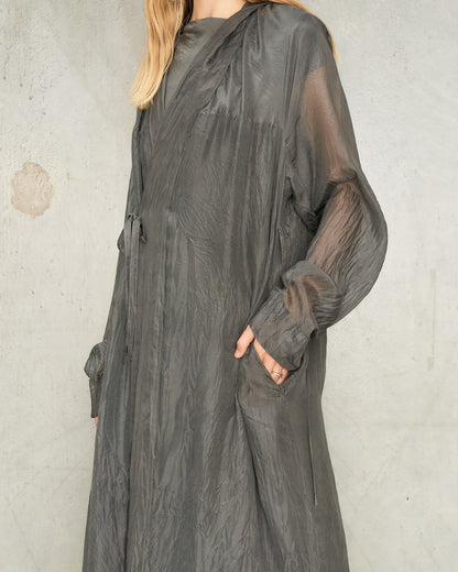 Dusty Grey Dry Silk Coat