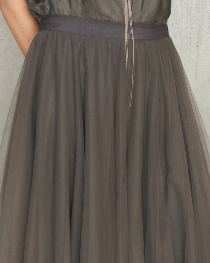 Dusty Grey Tulle Skirt