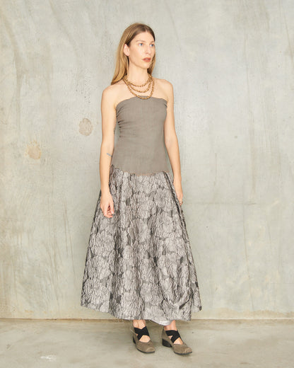 Dusty Grey Stretch Bustier