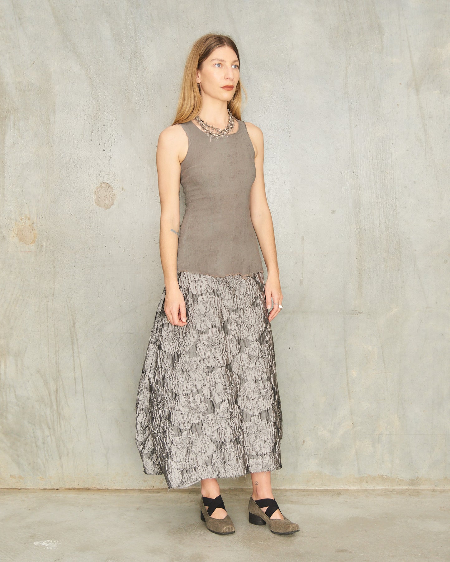 Dusty Grey Stretch Tank Top