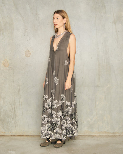 Gris Acier Lace Dress
