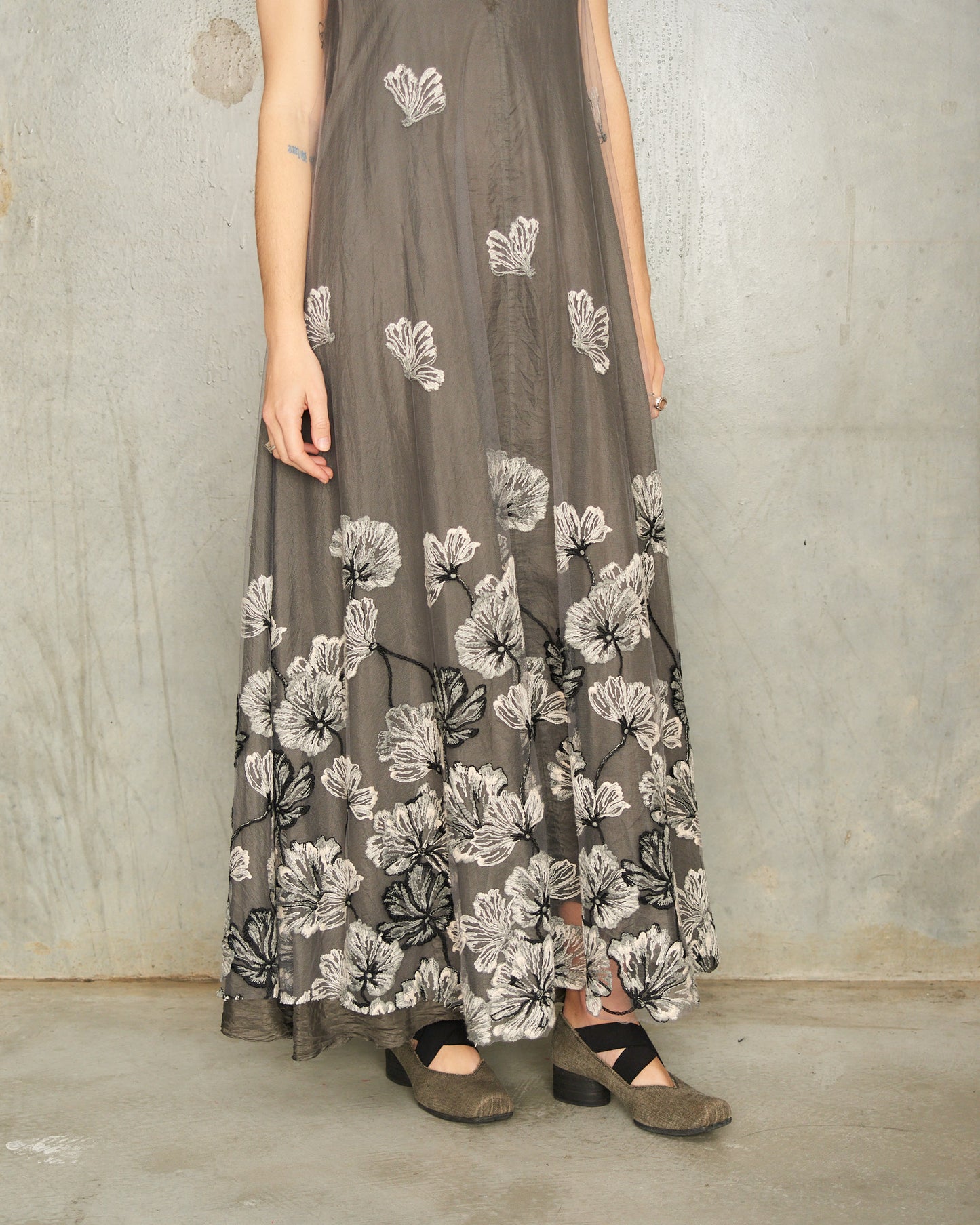 Gris Acier Lace Dress