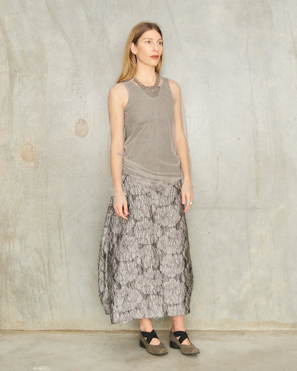 Gris Tulle Long Sleeve Top