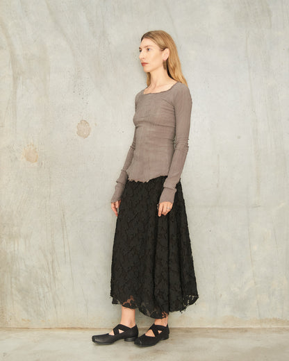 Marron Glace Stretch Long Sleeve