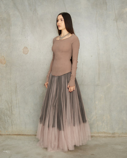 Mink Stretch Tulle Dress