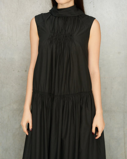 Noir Gathered Dress