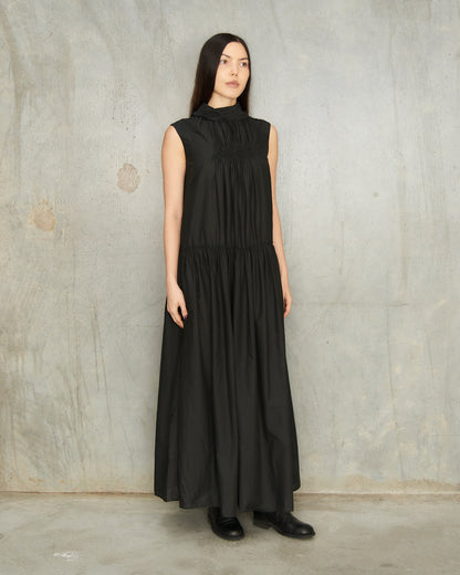 Noir Gathered Dress