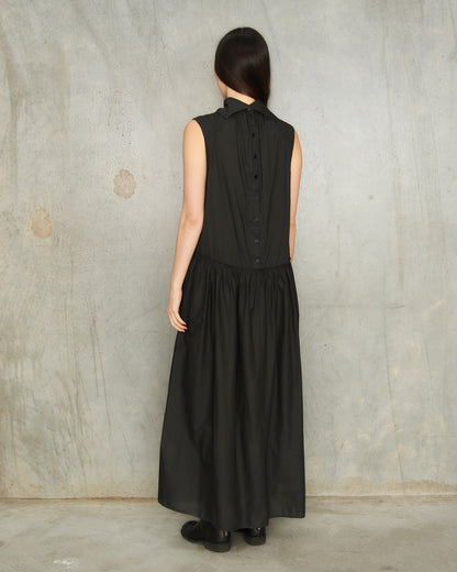 Noir Gathered Dress