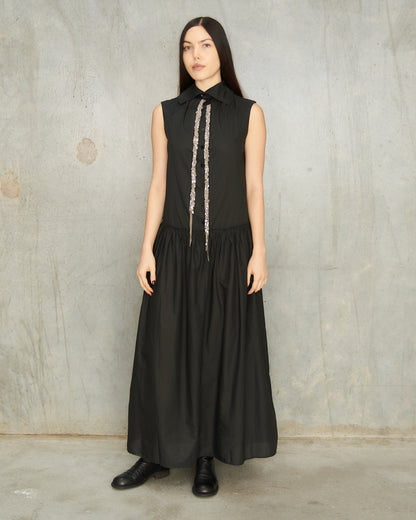 Noir Gathered Dress