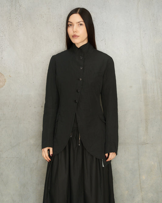 Noir Linen Tailored Blazer