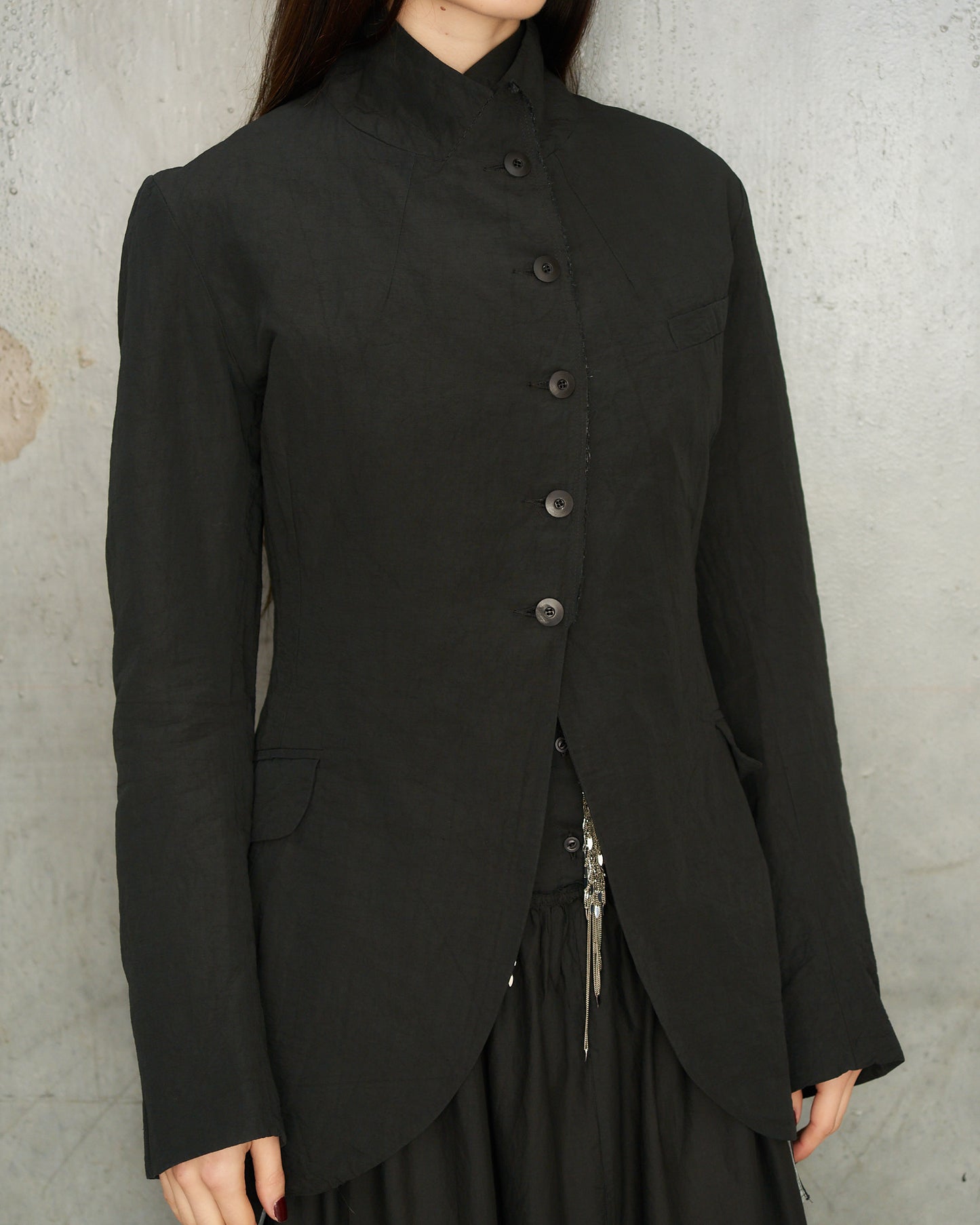 Noir Linen Tailored Blazer