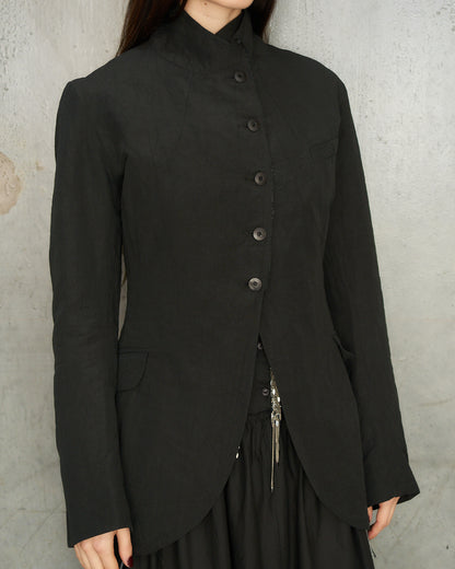 Noir Linen Tailored Blazer