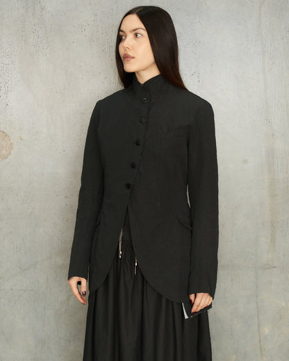 Noir Linen Tailored Blazer