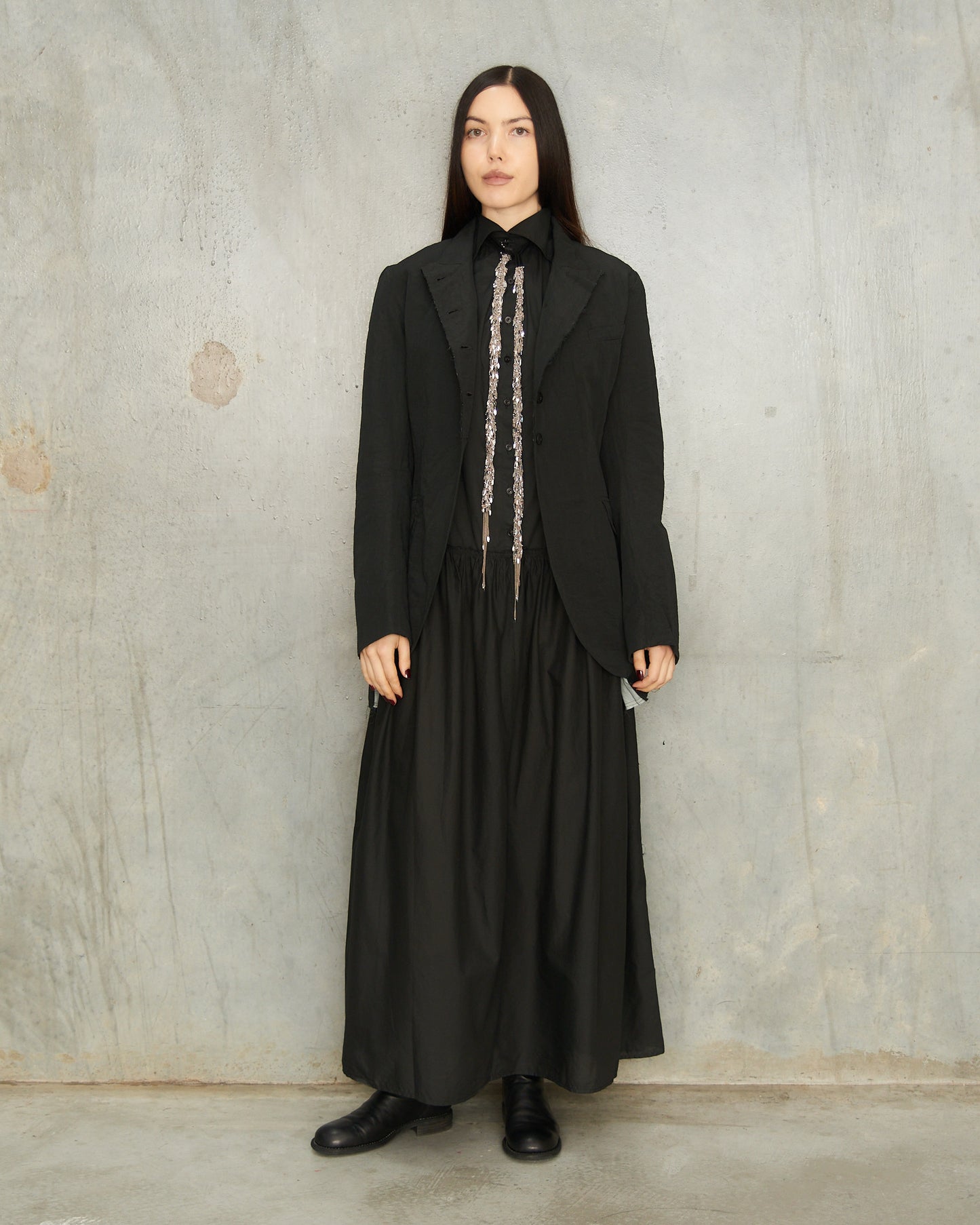 Noir Linen Tailored Blazer