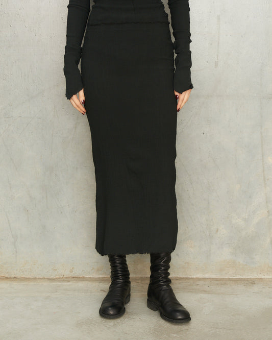 Noir Long Stretch Skirt