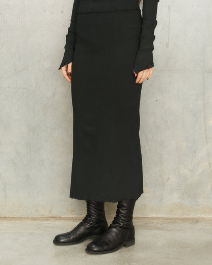 Noir Long Stretch Skirt