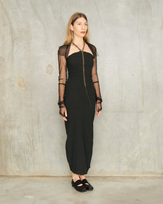 Noir Strapless Stretch Dress