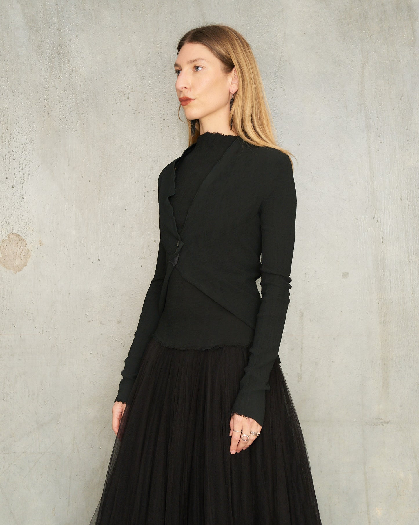 Noir Stretch Cardigan