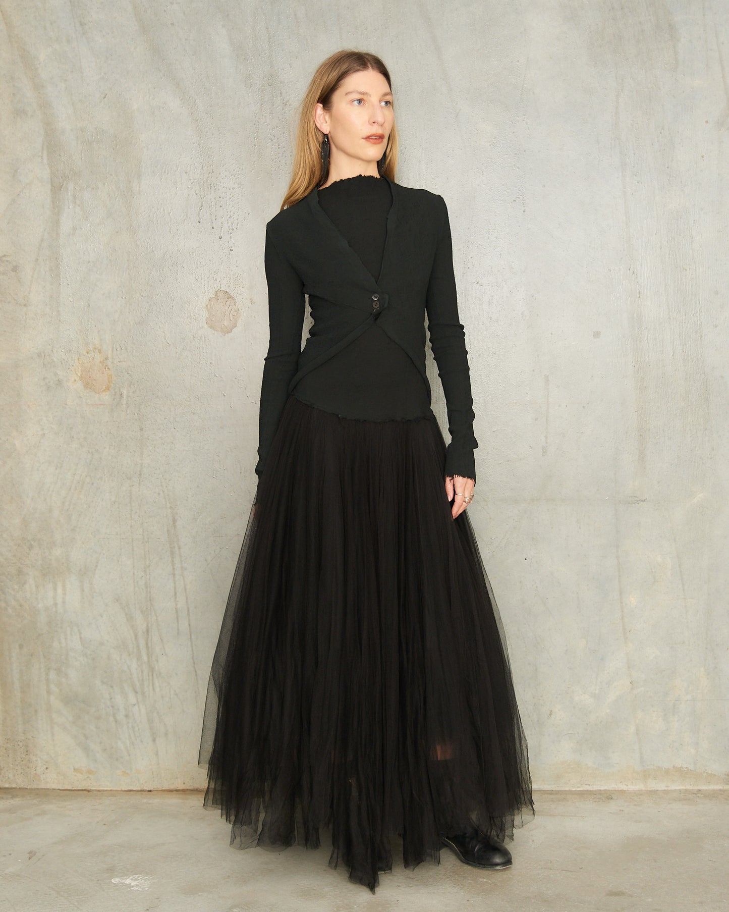 Noir Stretch Cardigan