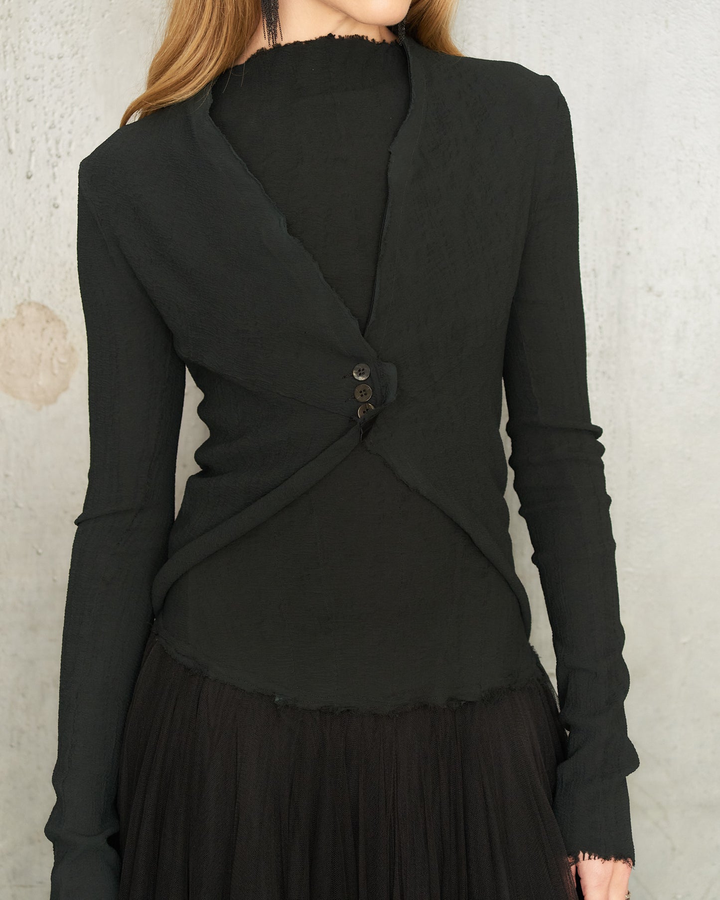 Noir Stretch Cardigan