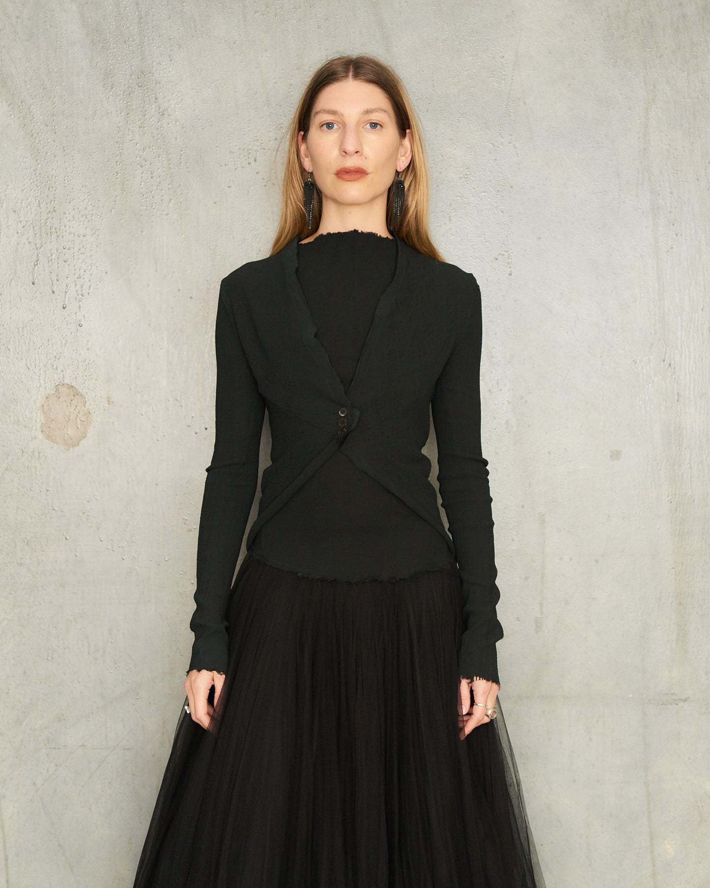 Noir Stretch Cardigan