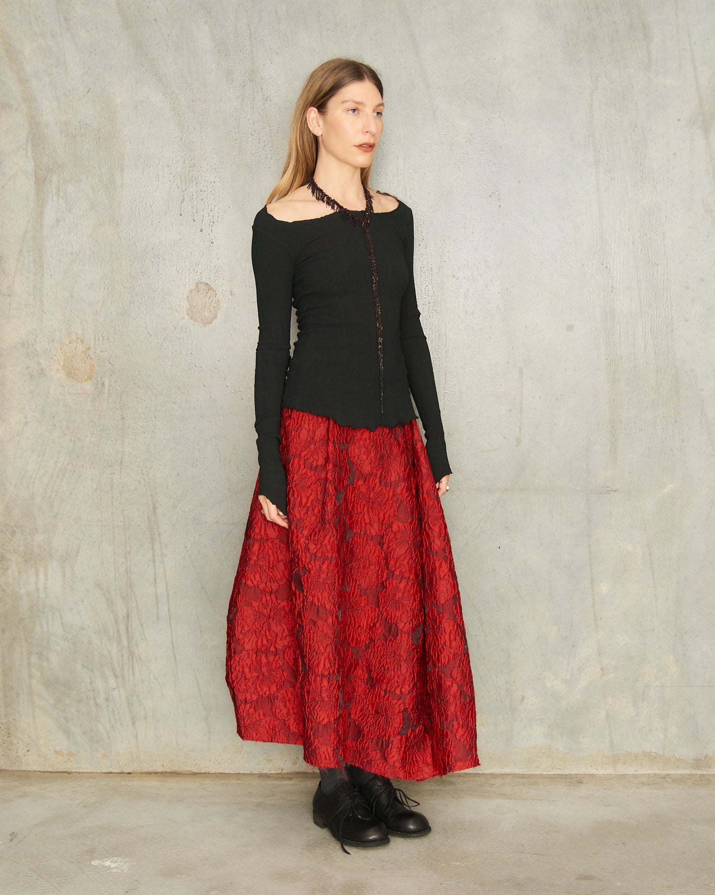 Noir Stretch Long Sleeve Top