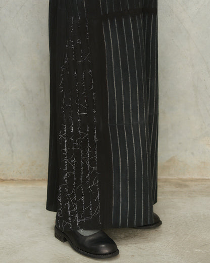 Noir Stripe Long Skirt