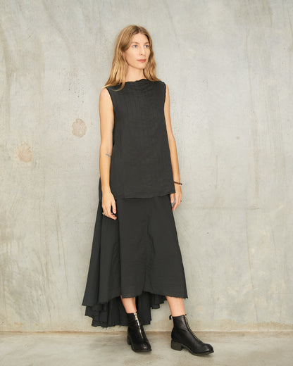 Noir Stripe Sleeveless Top