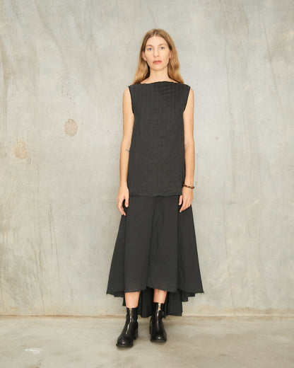 Noir Stripe Sleeveless Top