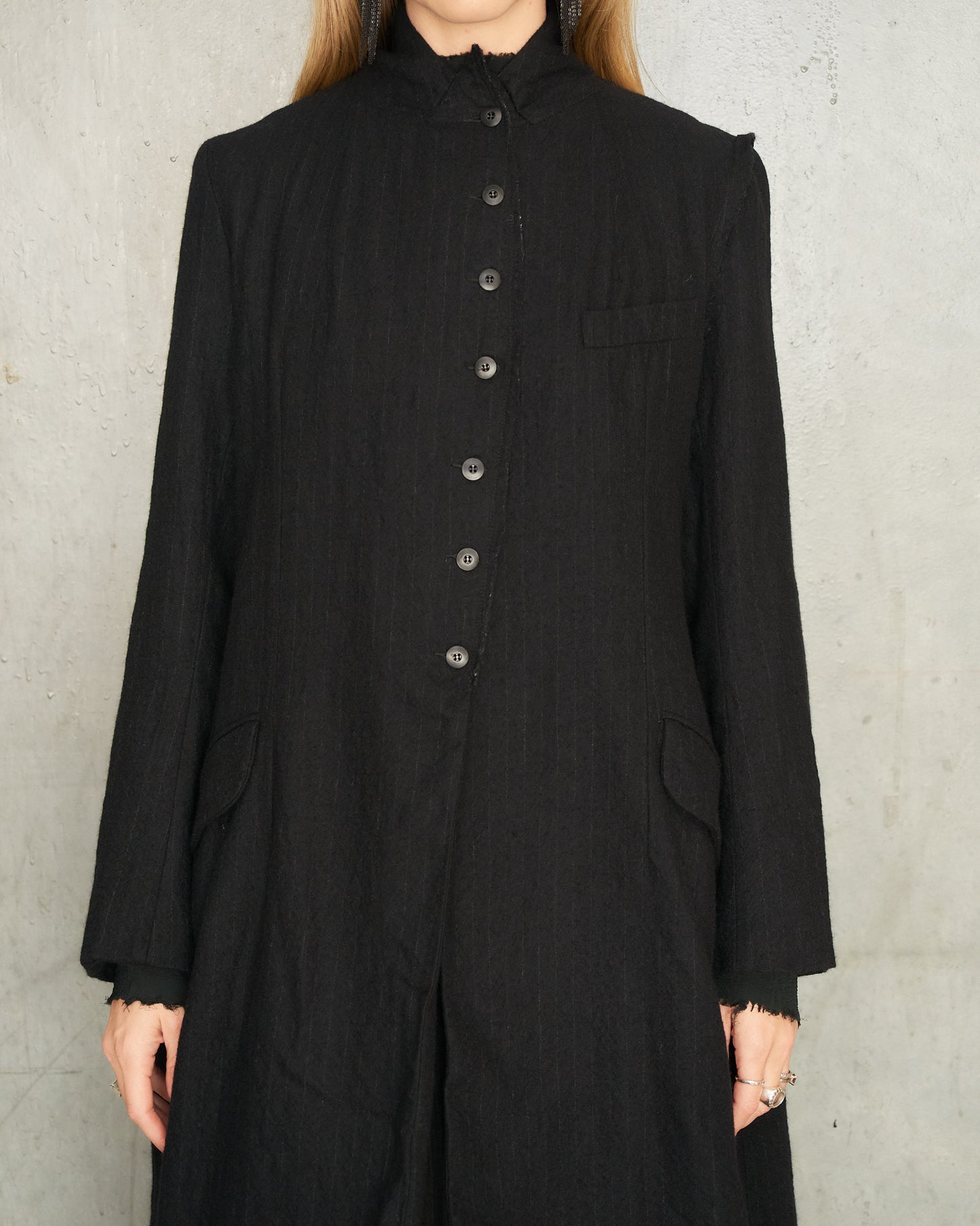 Noir Tailored Open Coat