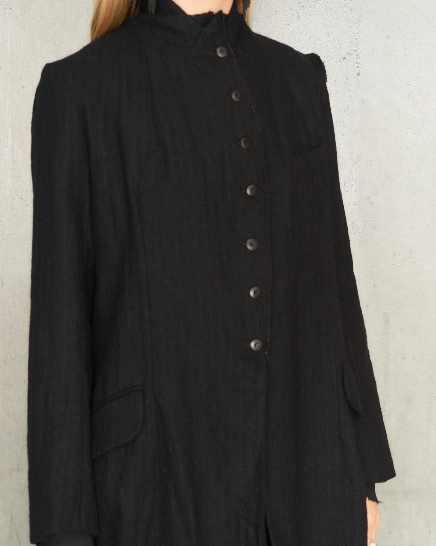 Noir Tailored Open Coat
