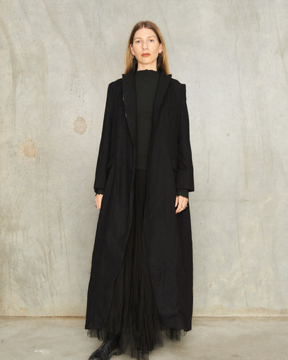 Noir Tailored Open Coat