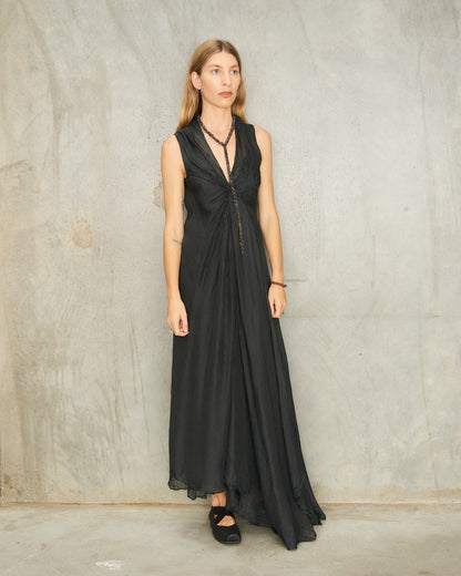Noir Twist Front Dress