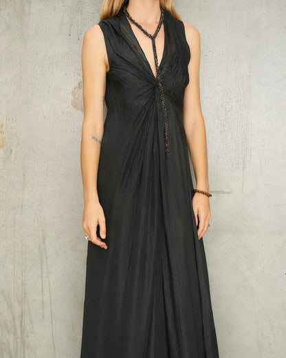 Noir Twist Front Dress