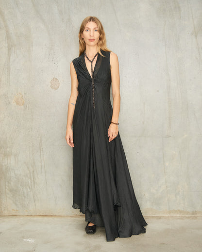 Noir Twist Front Dress