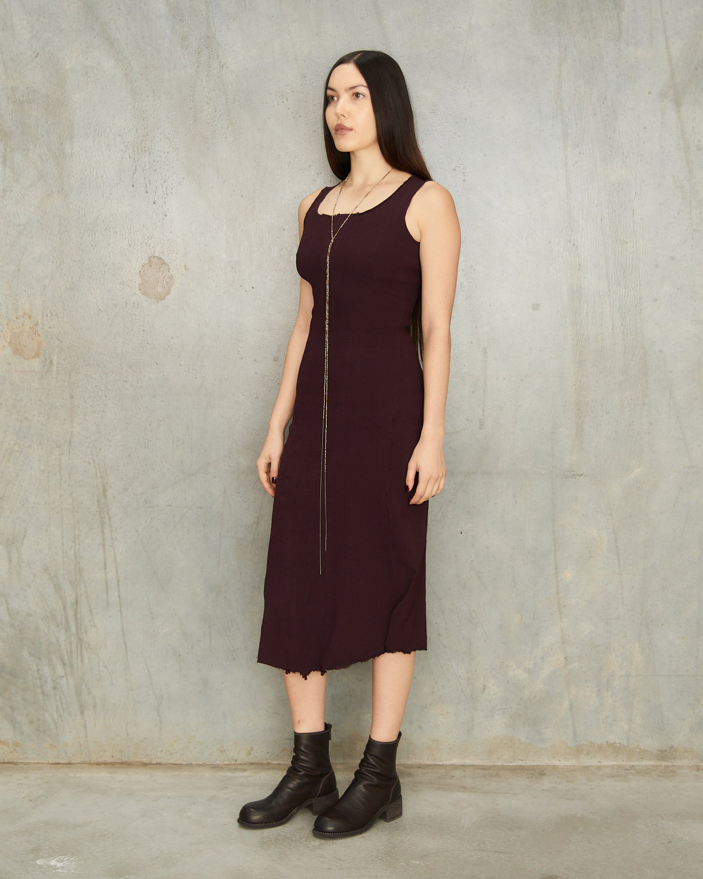 Aubergine Tank Stretch Dress