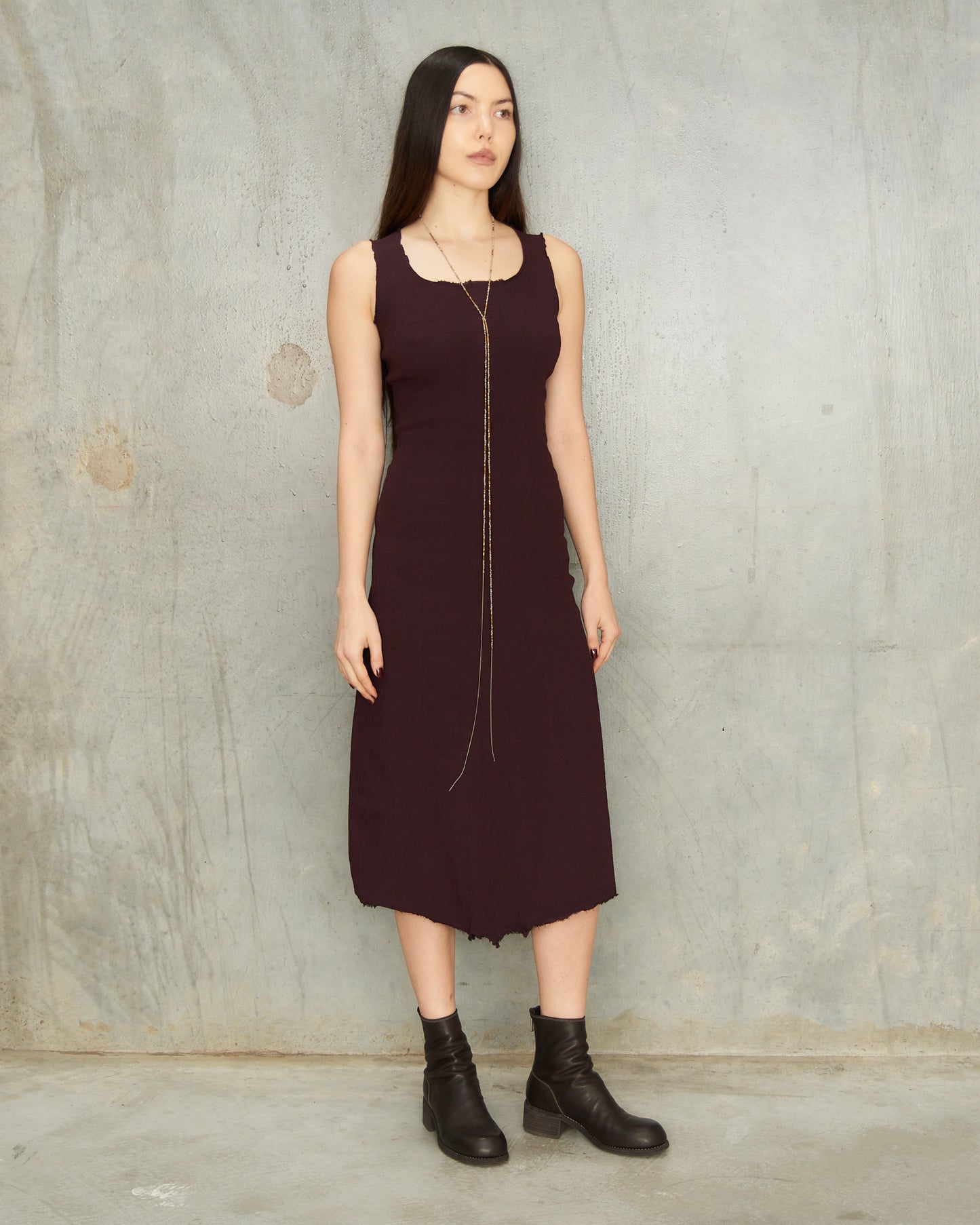 Aubergine Tank Stretch Dress