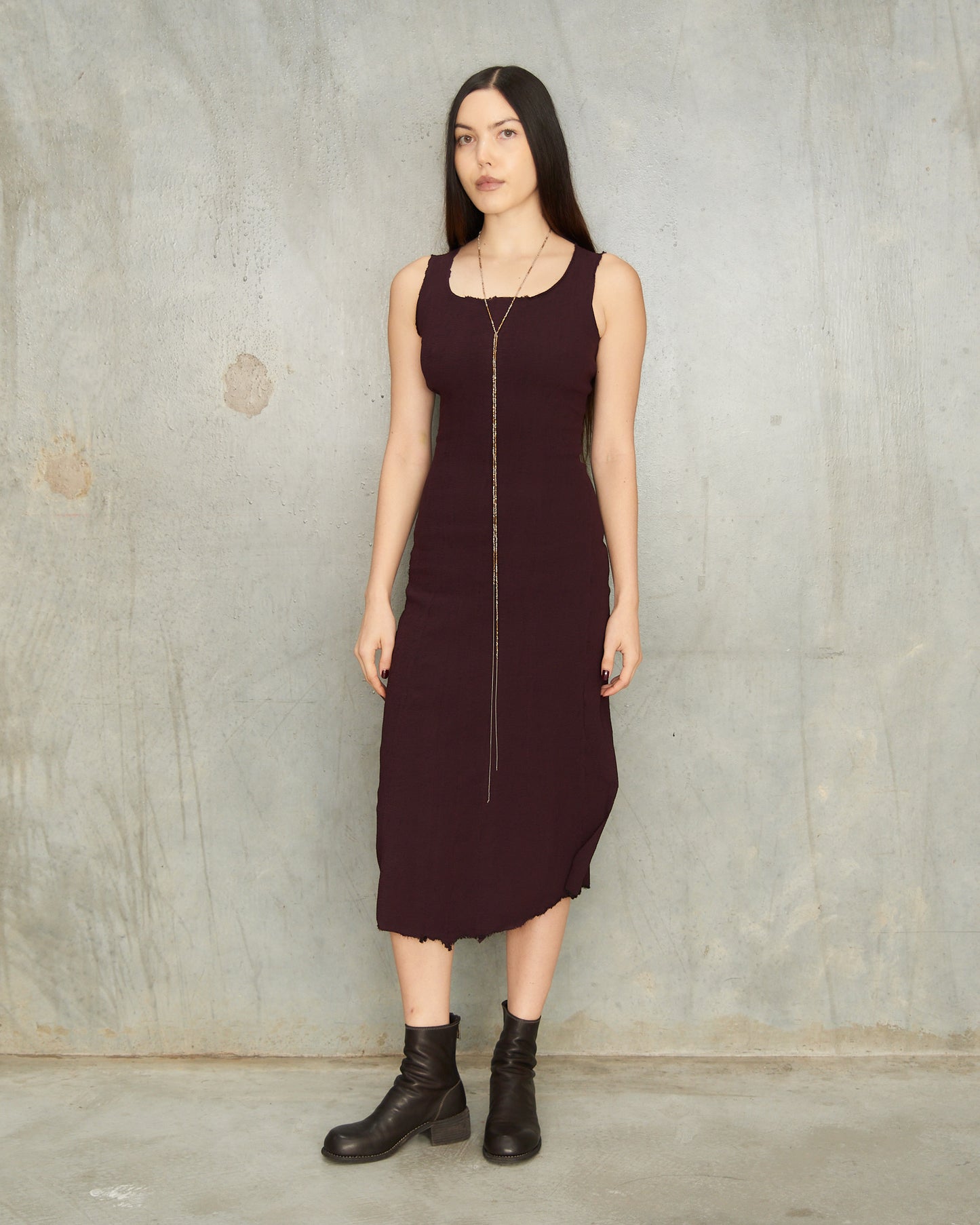 Aubergine Tank Stretch Dress