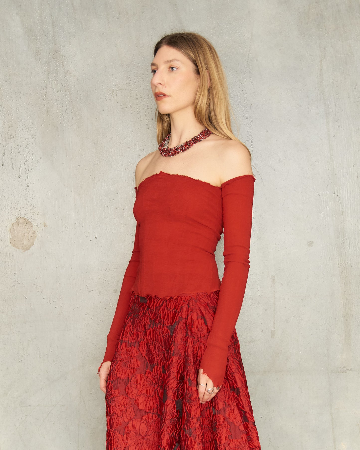 Poppy Shoulderless Stretch Top